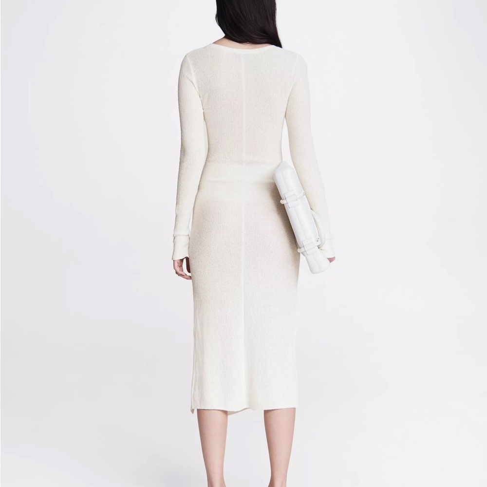 Rag & Bone Ivory Sunny Midi dress Sz S/P - Picture 3 of 9